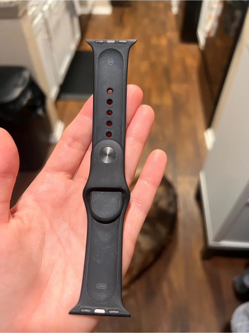 Apple Black Silicone Sport Band for Apple Watch
